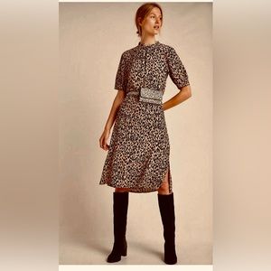 Anthropologie animal, print dress medium